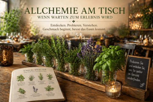 Kräuter zum Essen im Restaurant
