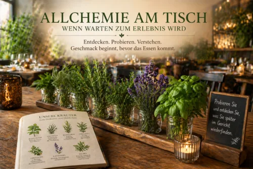 Kräuter zum Essen im Restaurant